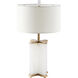 Canada 27 inch 100.00 watt White/Gold Table Lamp Portable Light